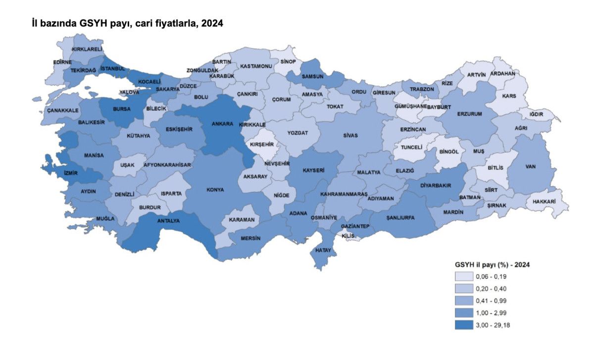 İstanbul 2024 Yılı GSYH’da Liderliğini Sürdürdü: Bölgesel Dağılım ve Kişi Başına Gelir Analizi