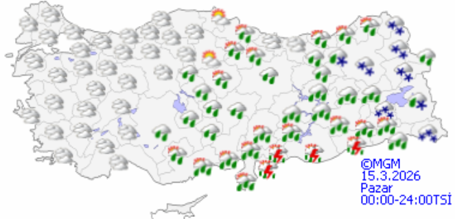 Türkiye’nin 15 Mart Hava Durumu: Sağanak ve Kar Yağışı Uyarıları