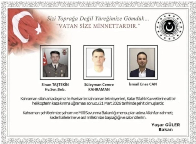 Katar'da Yaşanan Helikopter Kazası Sonrası Şehitler İçin Türkiye'de Dev Tören ve Ailelere Başsağlığı