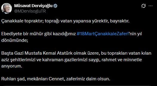 Çanakkale Zaferi’nin 111. Yıldönümünde Partilerin Mesajları: Milletin Birliği ve Bağımsızlık Vurgusu