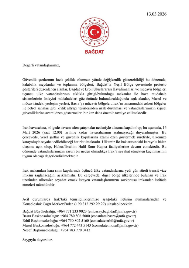 Irak Seyahat Uyarısı: Türk Vatandaşları İçin Güncel Güvenlik Tavsiyeleri